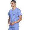 Cherokee Unisex Scrub Set for Men & Women V-Neck Top & Drawstring Pant Medical Uniform 3 Pockets, Durable Easy Care – WW530C(Blue)