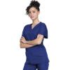 Cherokee Unisex Scrub Set for Men & Women V-Neck Top & Drawstring Pant Medical Uniform 3 Pockets, Durable Easy Care – WW530C(Galaxy Blue)