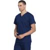 Cherokee Unisex Scrub Set for Men & Women V-Neck Top & Drawstring Pant Medical Uniform 3 Pockets, Durable Easy Care – WW530C(Navy)