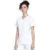Cherokee Unisex Scrub Set for Men & Women V-Neck Top & Drawstring Pant Medical Uniform 3 Pockets, Durable Easy Care – WW530C(White)