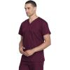 Cherokee Unisex Scrub Set for Men & Women V-Neck Top & Drawstring Pant Medical Uniform 3 Pockets, Durable Easy Care – WW530C(Wine)