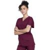 Cherokee Unisex Scrub Set for Men & Women V-Neck Top & Drawstring Pant Medical Uniform 3 Pockets, Durable Easy Care – WW530C(Wine)