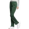 Cherokee Women Scrubs Pant Workwear Revolution Tech Mid Rise Straight Leg Drawstring WW235AB(Hunter Green)
