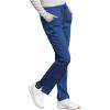 Cherokee Women Scrubs Pant Workwear Revolution Tech Mid Rise Straight Leg Drawstring WW235AB(Royal)