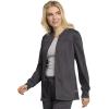 Cherokee Women Warm Up Scrubs Jacket Modern Classic Fit with Zip Front WW305AB(Pewter)