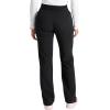 Cherokee Women’s Scrub Pants, Mid-Rise Pull-On Straight Leg Bottom with 5 Pockets – CK136A(Black)
