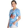 Tooniforms Nurse Gifts Women Scrubs Top V-Neck Print TF761(Beach Buddies)