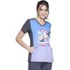 Tooniforms Women Scrubs Top V-Neck TF637(Minions Rainbow)
