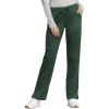 Cherokee Women Scrubs Pant Workwear Revolution Tech Mid Rise Straight Leg Drawstring WW235AB(Hunter Green)