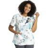 Tooniforms Nurse Gifts Women Scrubs Top V-Neck Print TF761(Lotus Garden)