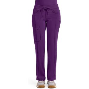 Cherokee Infinity Women Scrubs Pant Low Rise Straight Leg Drawstring 1123A(Eggplant)