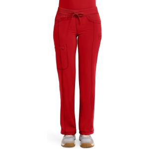 Cherokee Infinity Women Scrubs Pant Low Rise Straight Leg Drawstring 1123A(Red)