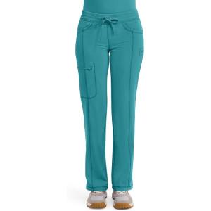 Cherokee Infinity Women Scrubs Pant Low Rise Straight Leg Drawstring 1123A(Teal Blue)