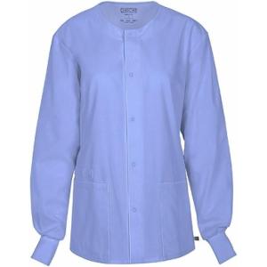Cherokee Men’s Big Ww Flex with Certainty Unisex Snap Front Warm-up Jacket(Ceil)
