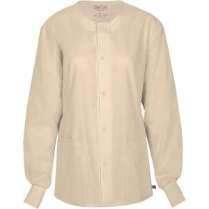 Cherokee Men’s Big Ww Flex with Certainty Unisex Snap Front Warm-up Jacket(Khaki)