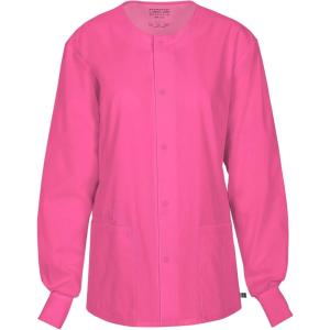 Cherokee Men’s Big Ww Flex with Certainty Unisex Snap Front Warm-up Jacket(Shocking Pink)