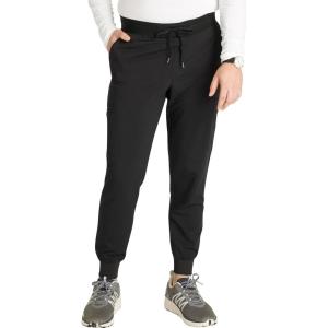 Cherokee Men’s Mid Rise Jogger Scrub Pants with 5 Pockets and Elastic Waistband CK132A(Black)