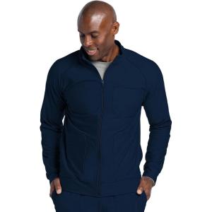 Cherokee Scrub Jackets for Men Zip Front with 360° Stretch & 3 Pockets – CK333(Navy)