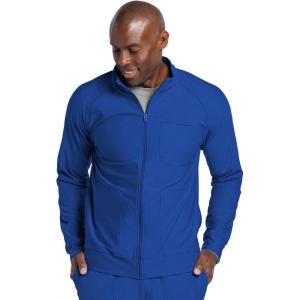 Cherokee Scrub Jackets for Men Zip Front with 360° Stretch & 3 Pockets – CK333(Royal)