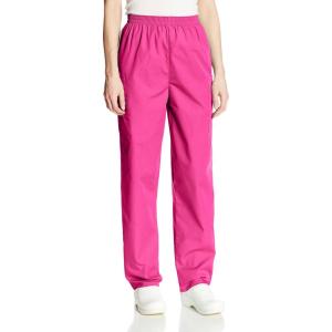 Cherokee Scrubs for Women Cargo Pant Natural Rise Tapered Pull-On Bottom with 4 Pockets , Fade Resistant Fabric – 4200(Azalea)
