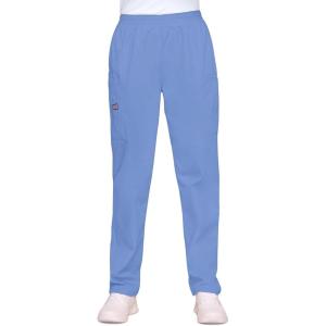 Cherokee Scrubs for Women Cargo Pant Natural Rise Tapered Pull-On Bottom with 4 Pockets , Fade Resistant Fabric – 4200(Blue)