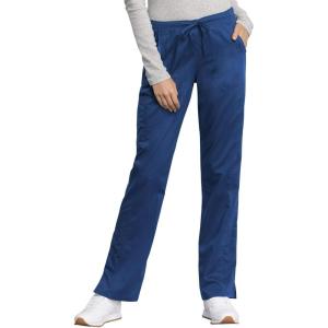 Cherokee Women Scrubs Pant Workwear Revolution Tech Mid Rise Straight Leg Drawstring WW235AB(Royal)