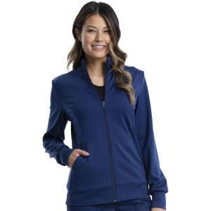Cherokee Women Warm Up Scrubs Jacket Workwear Revolution Zip Front Knit WW371