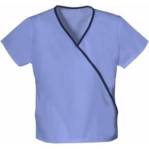 Cherokee Women’s 4800 Mini Mock Wrap Scrub Top(Ciel)