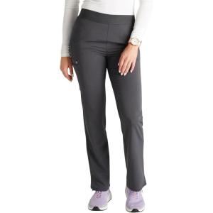 Cherokee Women’s Scrub Pants, Mid-Rise Pull-On Straight Leg Bottom with 5 Pockets – CK136A(Pewter)