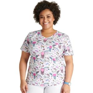 Tooniforms Nurse Gifts Women Scrubs Top Rounded V-Neck TF786(Yummy Sweet)