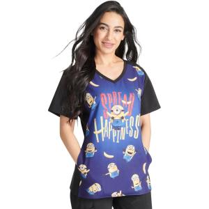 Tooniforms Women Scrubs Top V-Neck TF637(Say Banana)