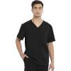 Cherokee Euphoria Men Scrubs Top Tuckable V-Neck CK887A, M, Black