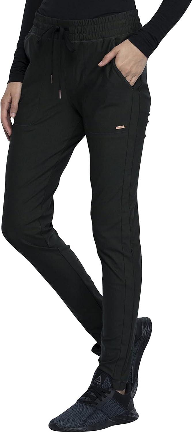 imageCherokee Form Women Scrubs Pant Mid Rise Tapered Leg Drawstring CK090Olive