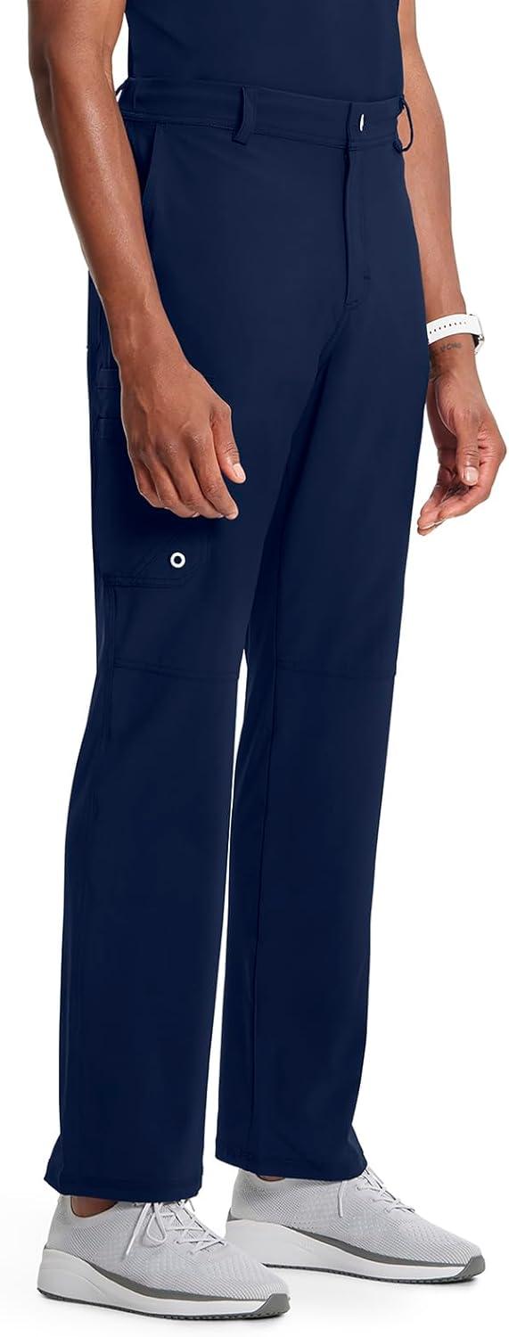imageCherokee Infinity Men Scrub Pants 6 Pockets Tapered Leg with Zip Fly Front and Inside Functional Drawstring Cargo CK200ANavy