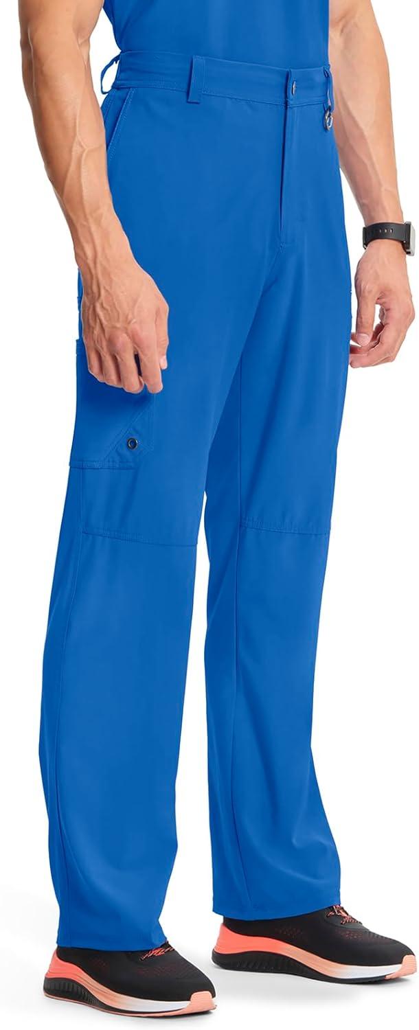 imageCherokee Infinity Men Scrub Pants 6 Pockets Tapered Leg with Zip Fly Front and Inside Functional Drawstring Cargo CK200ARoyal