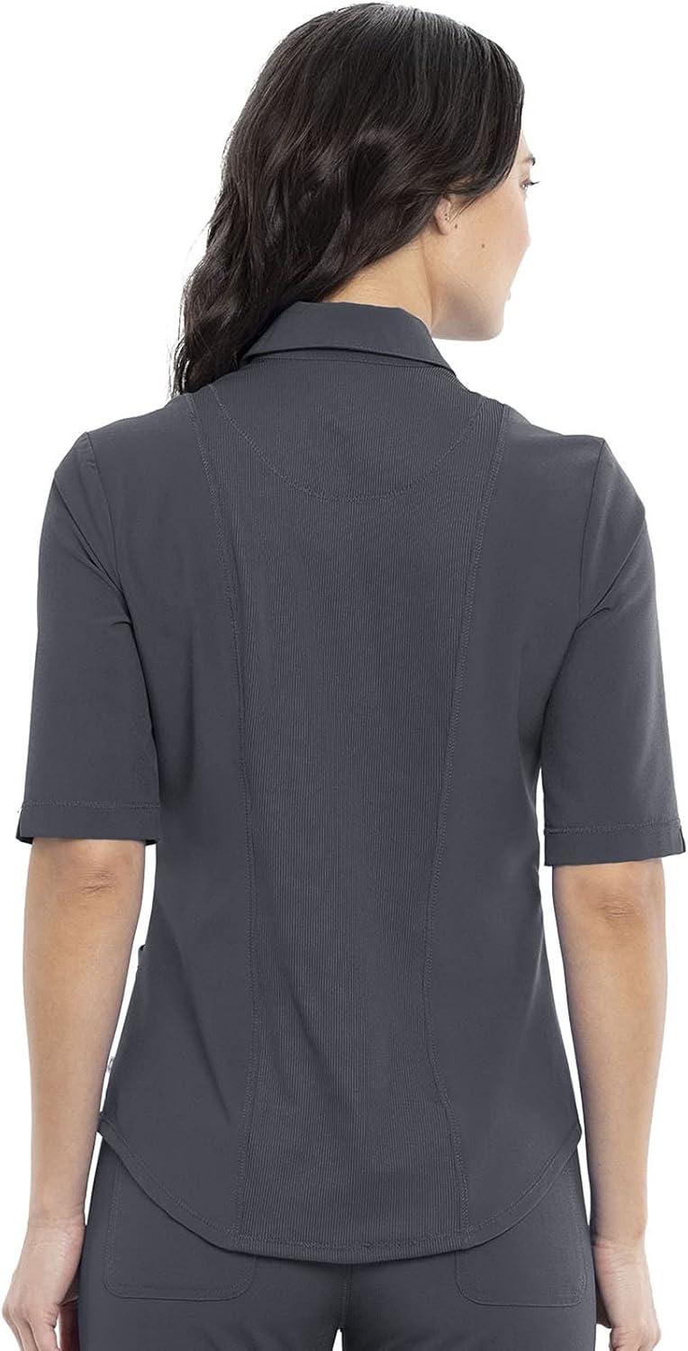 imageCherokee Infinity Women Scrubs Top Polo CK872APewter