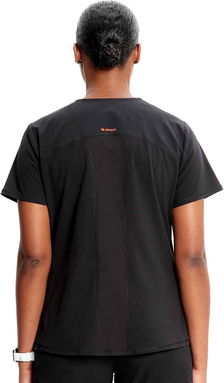 imageCherokee Infinity Women Scrubs Top Polo CK872APewter