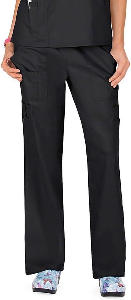 imageCherokee Scrub Set for Women with Our Modern Classic fit VNeck Top 4727 and Mid Rise PullOn Cargo Pant 4005 Black XS TopXS Pant