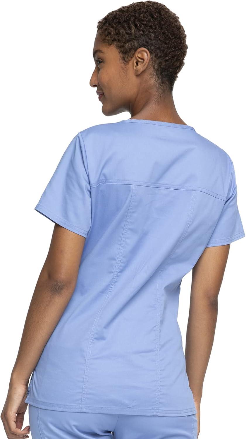 imageCherokee Scrub Set for Women with Our Modern Classic fit VNeck Top 4727 and Mid Rise PullOn Cargo Pant 4005Ciel