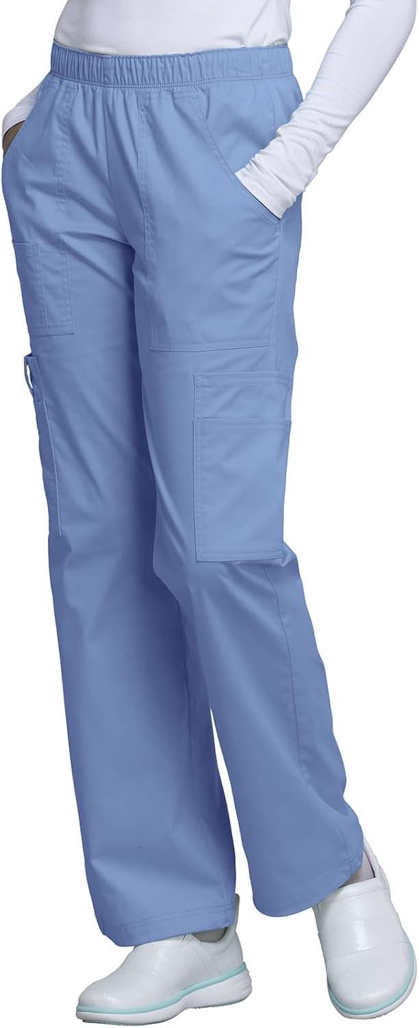 imageCherokee Scrub Set for Women with Our Modern Classic fit VNeck Top 4727 and Mid Rise PullOn Cargo Pant 4005Ciel