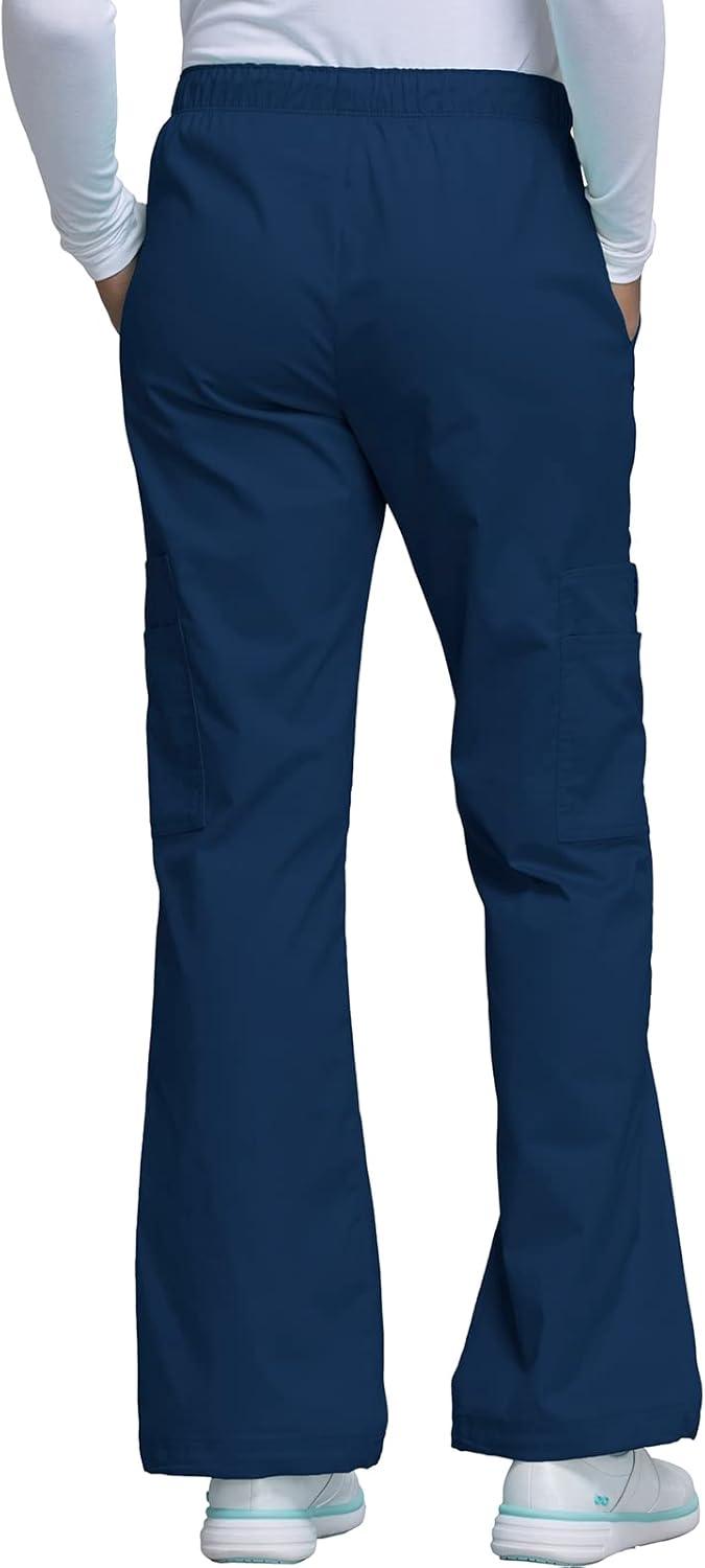 imageCherokee Scrub Set for Women with Our Modern Classic fit VNeck Top 4727 and Mid Rise PullOn Cargo Pant 4005Navy