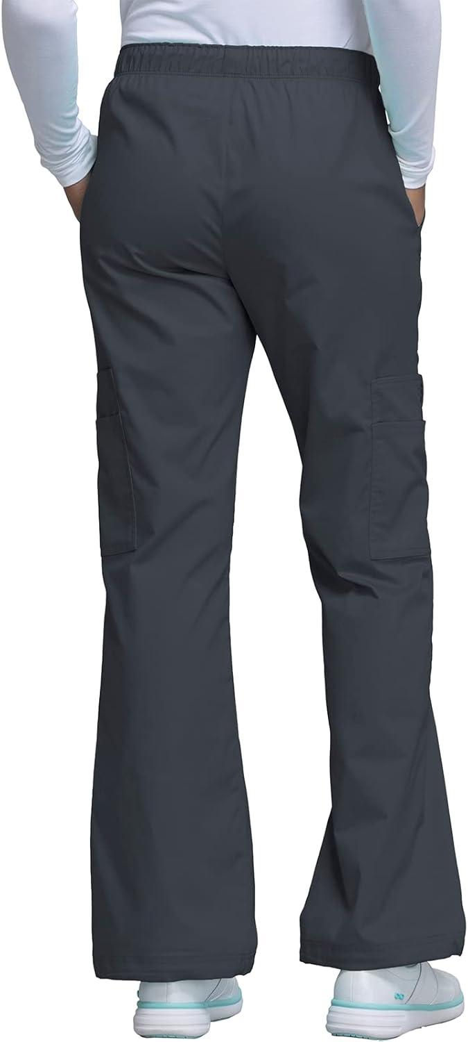 imageCherokee Scrub Set for Women with Our Modern Classic fit VNeck Top 4727 and Mid Rise PullOn Cargo Pant 4005Pewter