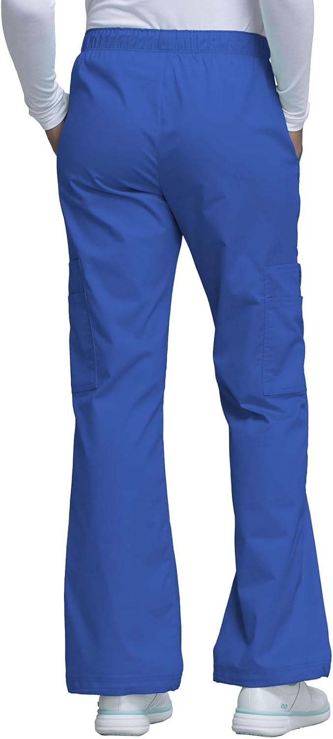 imageCherokee Scrub Set for Women with Our Modern Classic fit VNeck Top 4727 and Mid Rise PullOn Cargo Pant 4005Royal