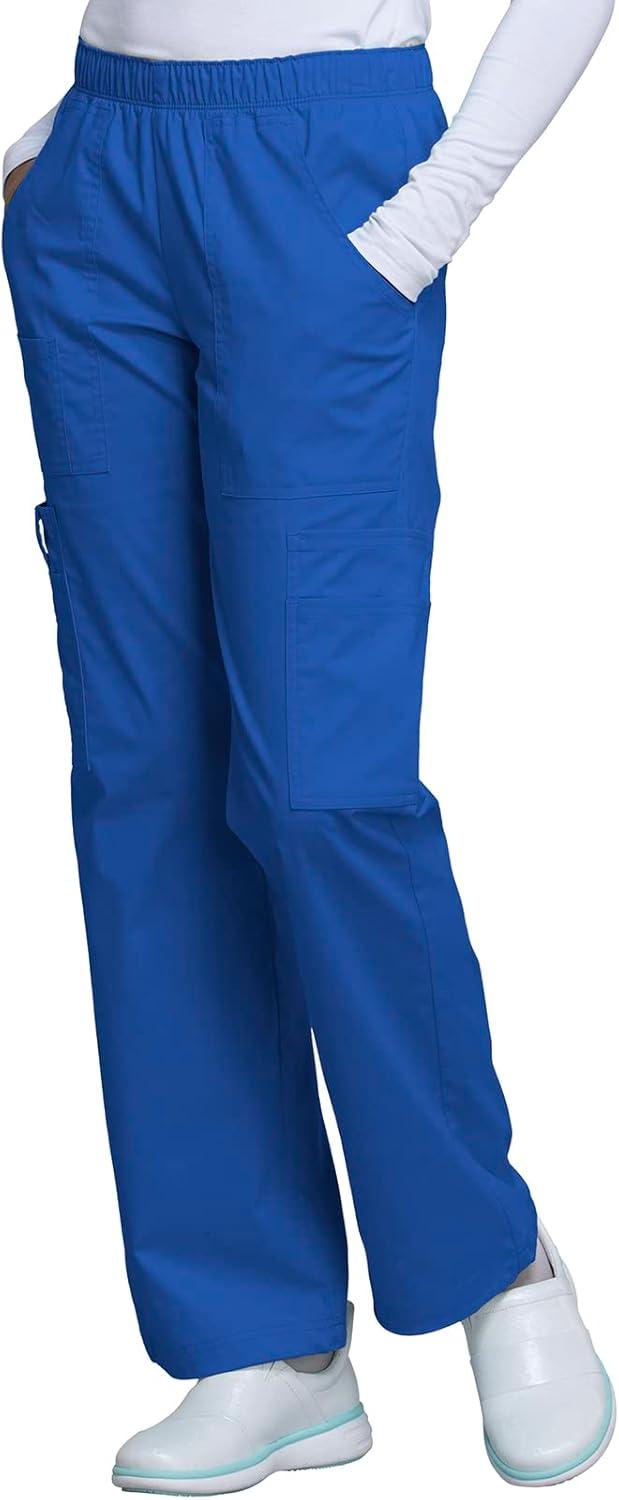 imageCherokee Scrub Set for Women with Our Modern Classic fit VNeck Top 4727 and Mid Rise PullOn Cargo Pant 4005Royal