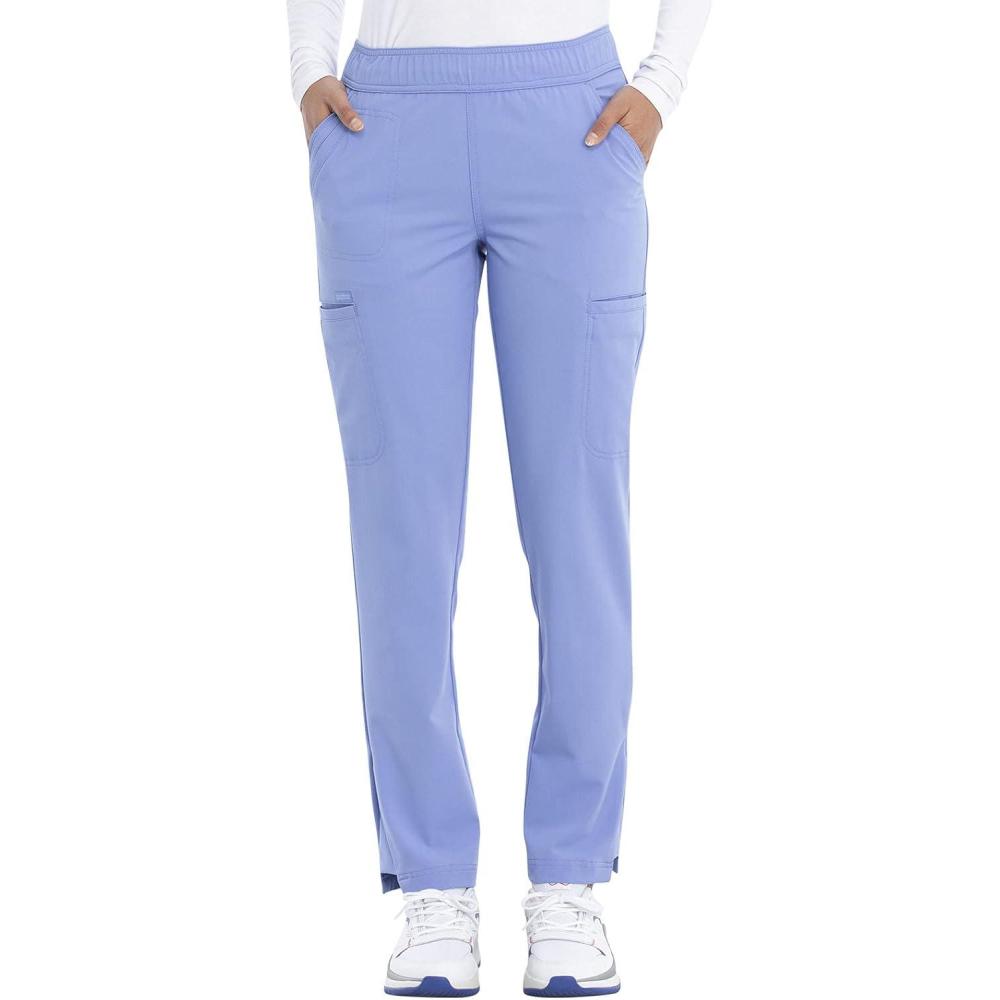 imageCherokee Euphoria Women Scrubs Pant Mid Rise Tapered Leg Drawstring CK140ABlue
