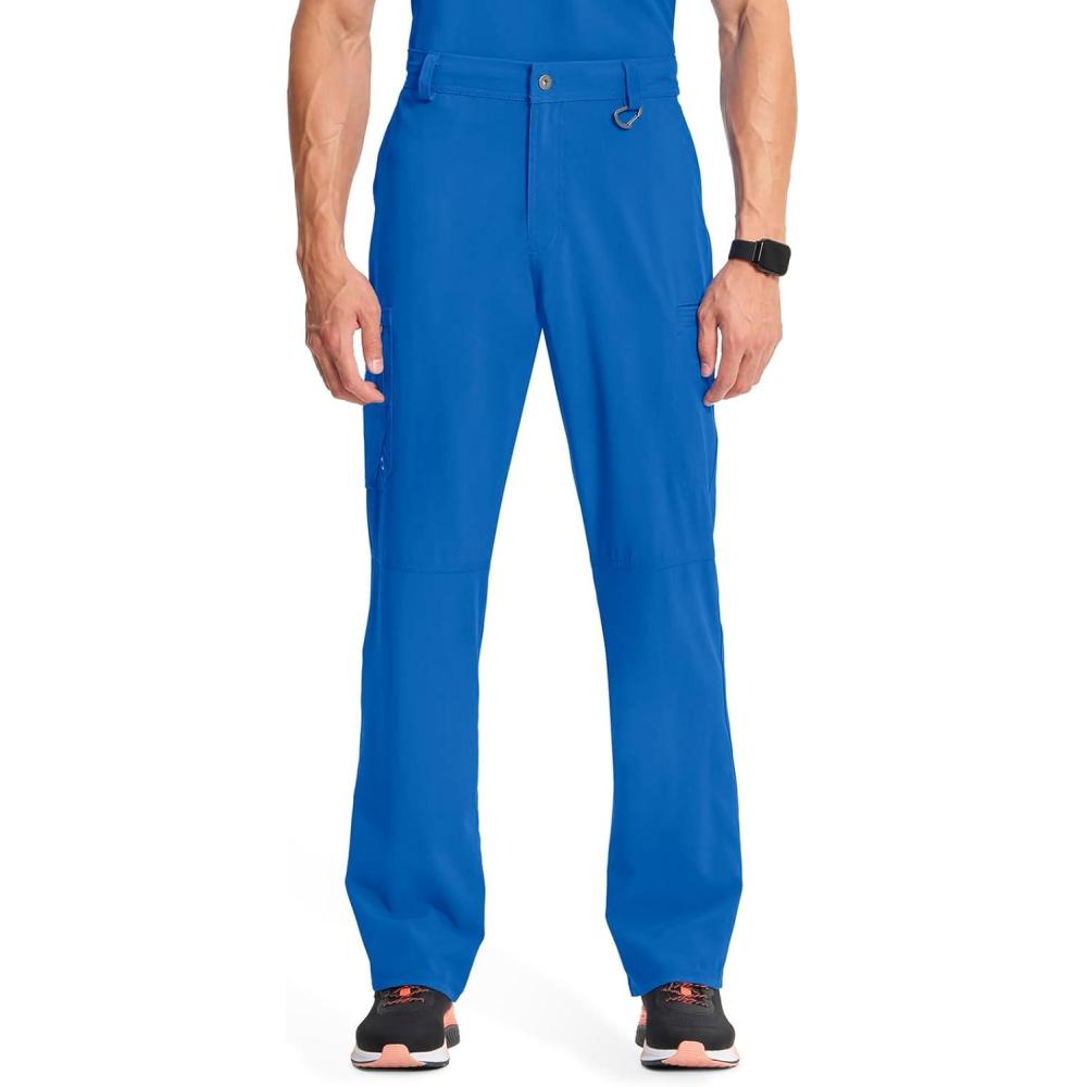 imageCherokee Infinity Men Scrub Pants 6 Pockets Tapered Leg with Zip Fly Front and Inside Functional Drawstring Cargo CK200ARoyal