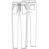 Cherokee Form Women Scrubs Pant Mid Rise Tapered Leg Drawstring CK090(Wine)