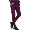 Cherokee Form Women Scrubs Pant Mid Rise Tapered Leg Drawstring CK090(Wine)