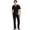 Cherokee Infinity Men Scrub Pants, 6 Pockets, Tapered Leg with Zip Fly Front and Inside Functional Drawstring Cargo – CK200A(Black)
