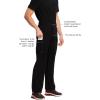 Cherokee Infinity Men Scrub Pants, 6 Pockets, Tapered Leg with Zip Fly Front and Inside Functional Drawstring Cargo – CK200A(Black)